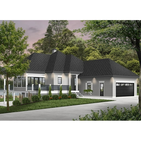 728-39492: Contemporary Modern 4 Bed, 3 Bath Luxury Home Plan, 2596 Sq Ft: Full Blueprints with License to Build by Home Plan Marketplace - Lesuto