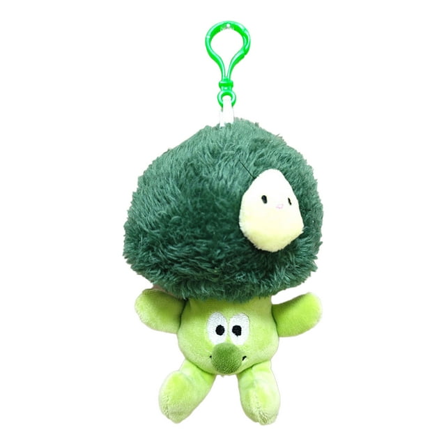 Colgante de felpa con forma de brócoli, juguete de peluche, colgante de verduras de algodón PP para llavero, bolsa pequeña