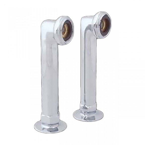 Bath & Shower Bright Chrome 6" Deckmount coupler For Clawfoot Tub Shower | Renovators Supply