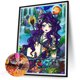 thumbnail image 2 of Cuadros Decorativos 5D bricolaje taladro redondo completo diamante pintura niña kit decoración del hogar arte artesanía (4) Wdftyju de costura negro 4 estilos, 2 of 9