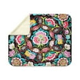 thumbnail image 4 of CafePress - Turquoise Pink Flowers - Sherpa Fleece Throw Blanket 60" x 50", 4 of 5