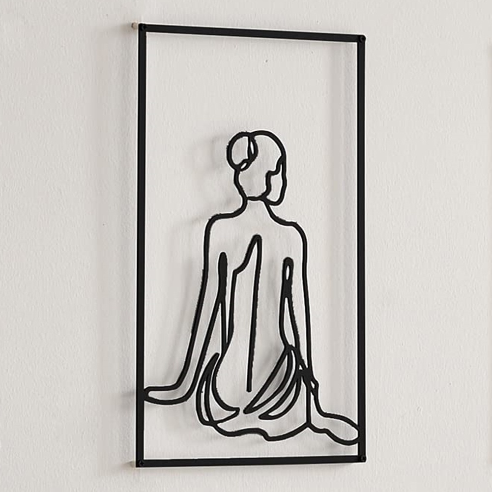 Metal Wall Decor,Minimalist Wall Decor Art,Black Metal Wall Art,Modern