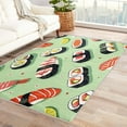 thumbnail image 1 of Washable Rugs 3x4 Sushi Rug & Home Decor - Front Door Mat Indoor Entrance, Japanese Rugs for Entryway, Non Slip Soft Small Area Rug, Japan Style Carpet & Room Decorations X-&508, 1 of 7