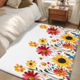 thumbnail image 4 of 2.7'x5' Area Rugs, Sunflower Indoor Outdoor Area Rug for Living Room Bedroom, Colorful Spring Floral Summer Botanical Washable Bathroom Rugs Kitchen Floor Carpet Mats Home Decor Aesthetic, 4 of 8