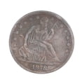 thumbnail image 2 of Moneda conmemorativa vintage de colección de dólar de plata y latón estadounidense de 1878, 2 of 10