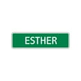 thumbnail image 1 of Esther Girls Children Name Letter Printed Novelty Plaque Decoration Label Indoor Outdoor Unique Wall Aluminum Metal Sign 4"x18", 1 of 1
