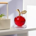thumbnail image 3 of Pisapapeles Zulema Art Glass Figuras coleccionables rojo estatuilla de manzanas de cristal, 3 of 8