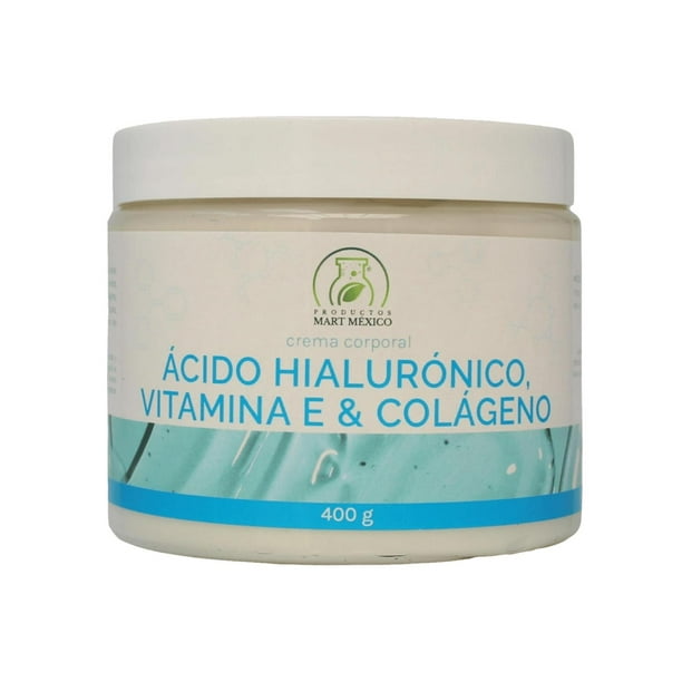 Crema Facial Mart Mexico 400g Hidratación Profunda con Ácido Hialurónico Vitamina E y Colágeno