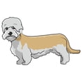 thumbnail image 2 of Dandie Dinmont Terrier Decal | Indoor/Outdoor | Dog Lover Super Cute Sticker for SUV Windows, Dorm Rooms, Bedroom, Offices | SignMission personalized gift | 12", 2 of 2
