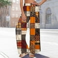 thumbnail image 6 of Cxenplz Palazzo Pants for Women 2025, Elastic High Waisted Boho Casual Loose Wide Leg Pants Plus Size Print Baggy Lounge Trouser Pants on Clearance, 6 of 6