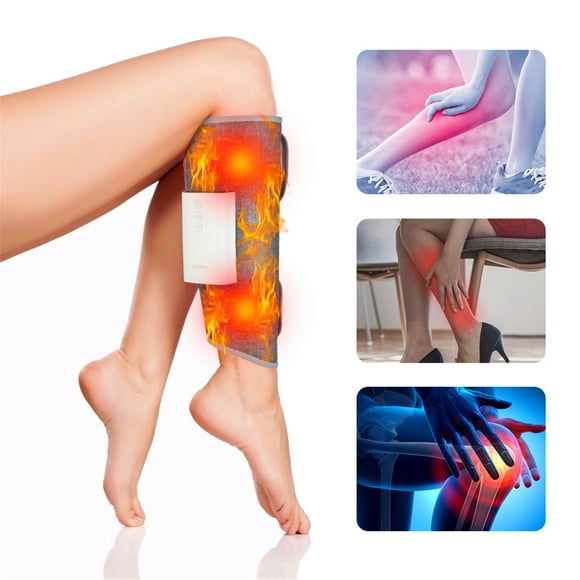 1 Pce Masseur de Jambes à Compression d'Air, Appareil de Massage Électrique Sans Fil, Enveloppes de Jambes, Outil de Massage, Enveloppe Complète, Physiothérapie pour Varices, Favorise la Circulation Sanguine, Gris