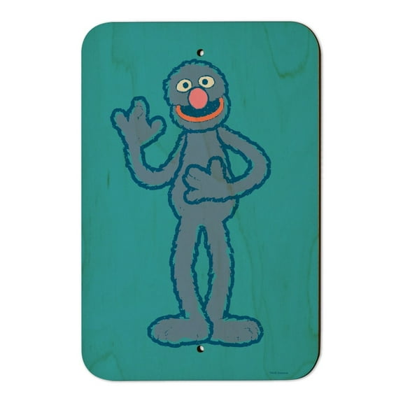 Sesame Street Grover Distressed Home Business Office Sign