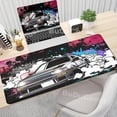 thumbnail image 4 of Alfombrilla de ratón para juegos, antideslizante, con diseño de anime Initial D, alfombrilla grande para escritorio de oficina, alfombrilla de goma con arte en blanco y negro, 4 of 5