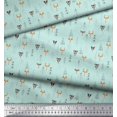 thumbnail image 2 of Soimoi Poly Georgette Fabric Artistic Tree,Reindeer & Fox Face Kids Print Fabric by Yard 52 Inch Wide, 2 of 3
