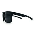 thumbnail image 6 of Mens Color Mirror Mobster Racer Flat Top Plastic Rectangle Sunglasses All Black, 6 of 8
