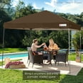 thumbnail image 6 of Best Choice Products 12x12ft Easy Setup Pop Up Canopy w/ 1-Button Setup, Wheeled Case, 4 Weight Bags - Brown, 6 of 8