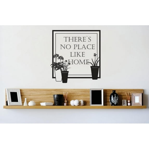 Do It Yourself Wall Decal Sticker Theres No Place Like Home Image Living Room Quote Bedroom Bathroom Living Room Mural 20 X20"