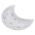 thumbnail image 1 of Muyoka Plato de joyería de luna Bandeja de baratija de cerámica en forma de luna Plato de joyería de luna linda Bandeja de almacenamiento de organizador de baratija de luna brillante para el hogar Dor Muyoka Hogar, 1 of 7