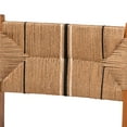 thumbnail image 4 of bali & pari Prita Paper Loom and Natural Mahogany Wood 2-Piece Counter Stool Set, 4 of 9
