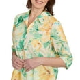 thumbnail image 4 of Alfred Dunner Womens Watercolor Floral Tie Sleeve Button Down Top, 4 of 4