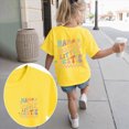 thumbnail image 2 of kpoplk Girls Graphic Short Sleeve T Shirts Kids Summer Oversized Tops Casual Crewneck Tees 5-14 Years(Yellow,7-8 Y), 2 of 6
