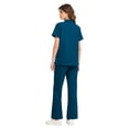 thumbnail image 6 of Minjewel Women's Quick-Dry Polo Collar Short Sleeve Scrubs for Women Set, Professional & Moisture-Wicking Scrub Set for Nurses & Caregivers,Blue L, 6 of 6
