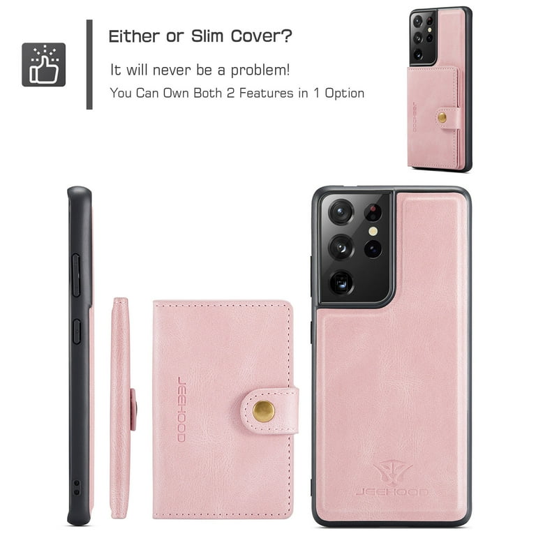 Case for Galaxy Note 20 Ultra, Wallet Case w/Magnetic Credit Card Holder  [Kickstand][4 Card Slot] Detachable Cover fit Magnetic Car Mount, Case