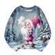 thumbnail image 4 of Blusas y camisas de manga larga con cuello redondo para niños Estampados navideños de manga larga Casual Suelto Forro polar para mayor calidez Sudadera con capucha de manga larga con cuello redondo pa, 4 of 4