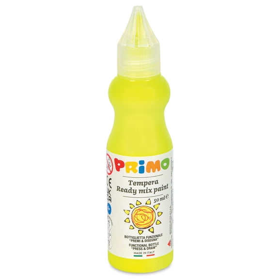 Primo Tempera Paint - Fluorescent Yellow, 50 ml