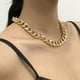 thumbnail image 2 of Collar grande de moda 2021 para mujer, gargantilla con cierre grueso chapado en plata y Color dorado torcido, cadena, collares, regalos de joyería para fiesta Tan Jianjun unisex, 2 of 2