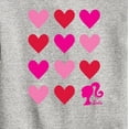 thumbnail image 3 of Barbie - Barbie Heart Grid - Toddler And Youth Crewneck Fleece Sweatshirt, 3 of 5