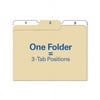 All Tab File Folders 1/3-Cut Tabs, Letter Size, Manila, 80/Pack