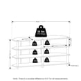 thumbnail image 2 of Furinno Econ Easy Assembly 4-Tier Corner TV Stand for TV up to 55-Inch, White/White, 2 of 6