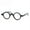 Dark Amber, variant on Vintage Eyeglass Frames Personalised Round Small Eyeglass Frames-Frosted Black