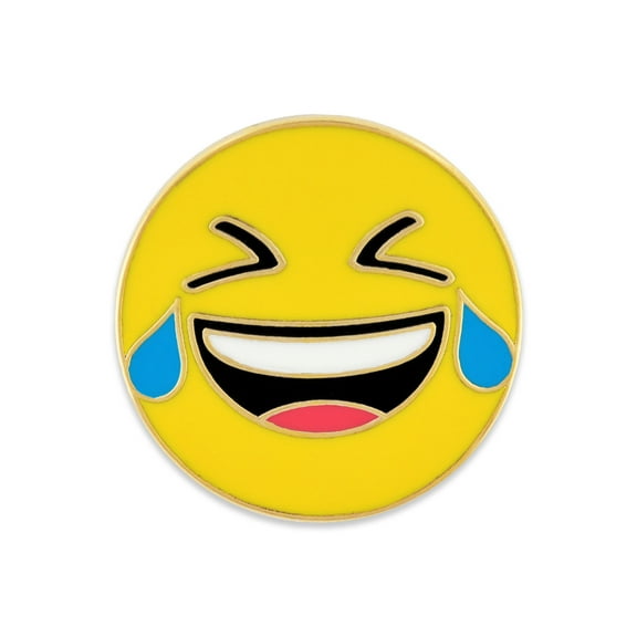 PinMart's Crying Laughing Hysterical LMAO Face Enamel Lapel Pin - 5 Pack