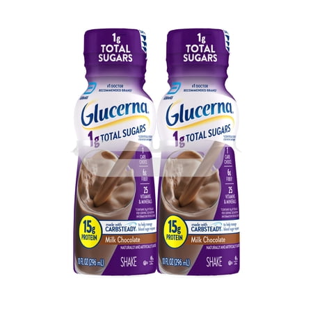 GLUCERNA 1G TOTAL SUGARS, CHOCOLATE, 10-FL-OZ BOTTLE, 4 PACK