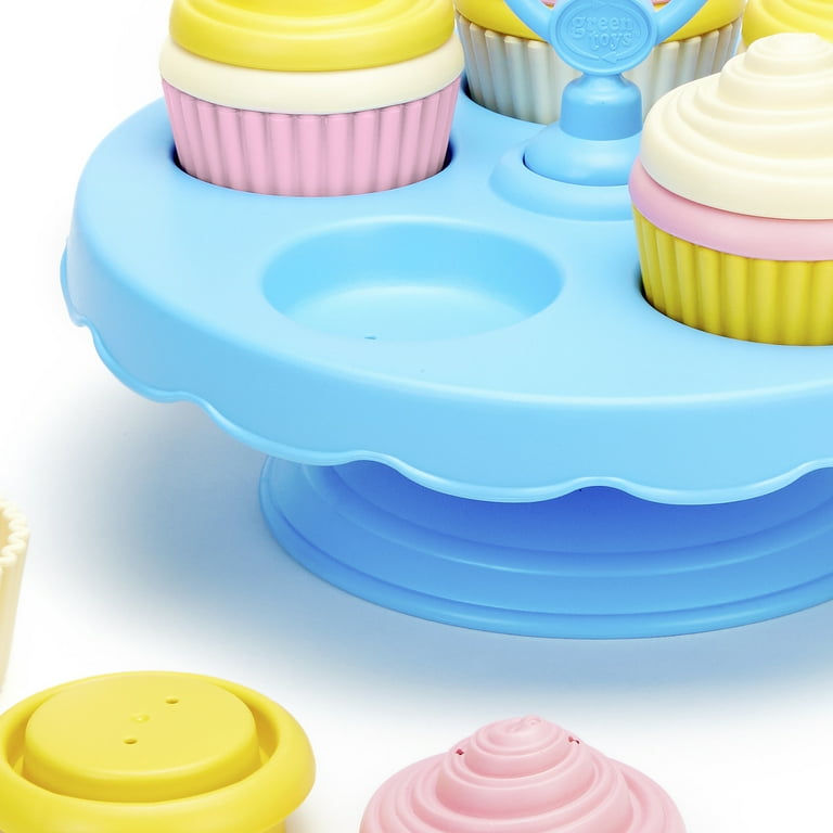 Green Toys Cupcake Play Set, 16 Pieces, 100% Recycled Plastic