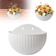 thumbnail image 1 of Vertical Wall Hanging Planter Decorative Imitation Rattan Half Round For Indoor Garden Balcony Shelf Fence Decoration, 1 of 6