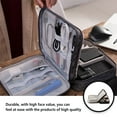 thumbnail image 2 of Inteprter Accesorio electrónico 3 capas Multi-compartimentos Estuche de transporte Capacidad Cable Organizador Bolsa Vacaciones Viajes Cables Cámara Carpetas de archivos Negro, 2 of 6