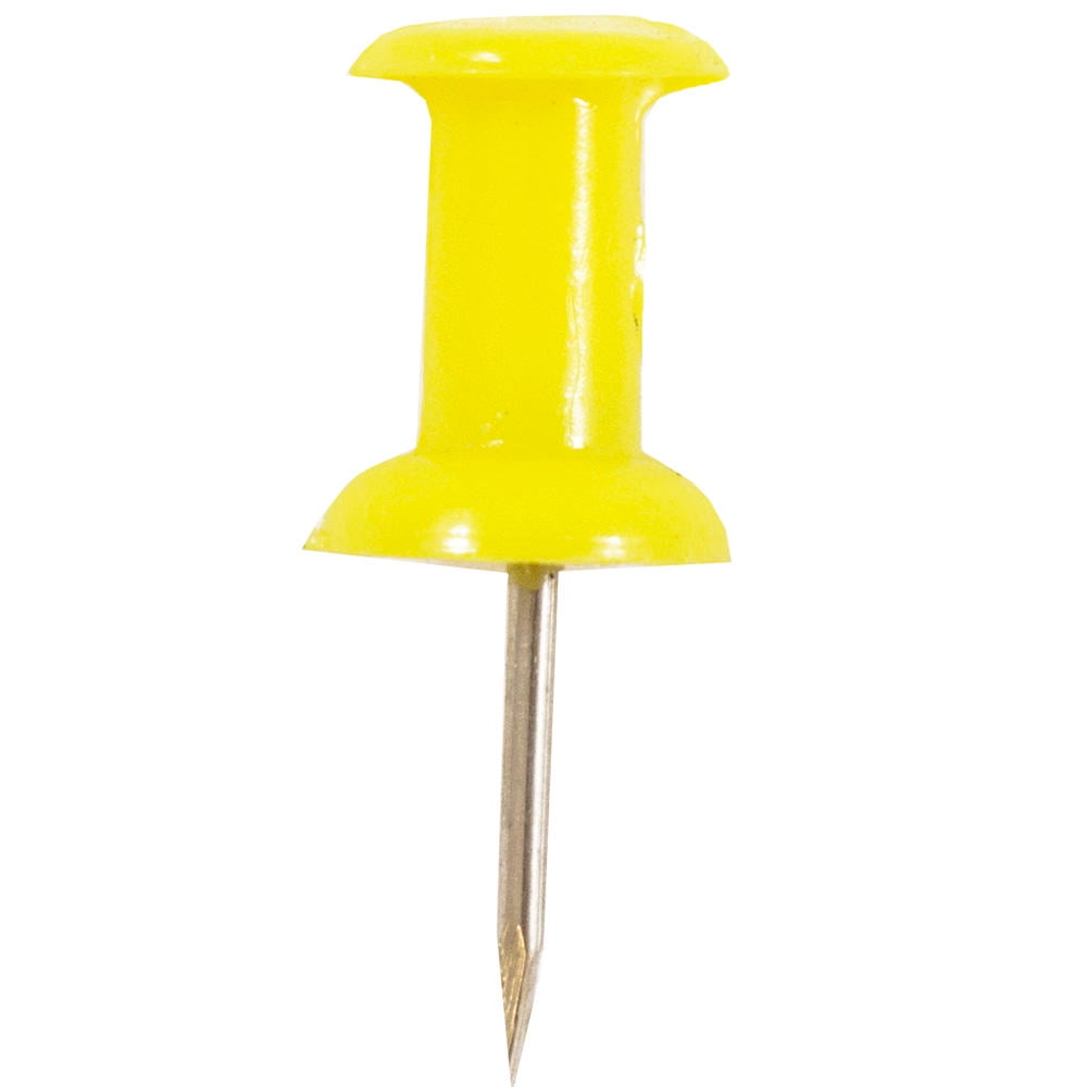 JAM Paper Yellow Push Pins, 200 Count, 2/Pack