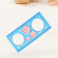 thumbnail image 2 of Multifunctional Geometric Drafting Drawings Stencils Ruler, Mathematics Learning Geometry Ruler, Multiple Shapes Drawings Template Ruler Blue, 2 of 10