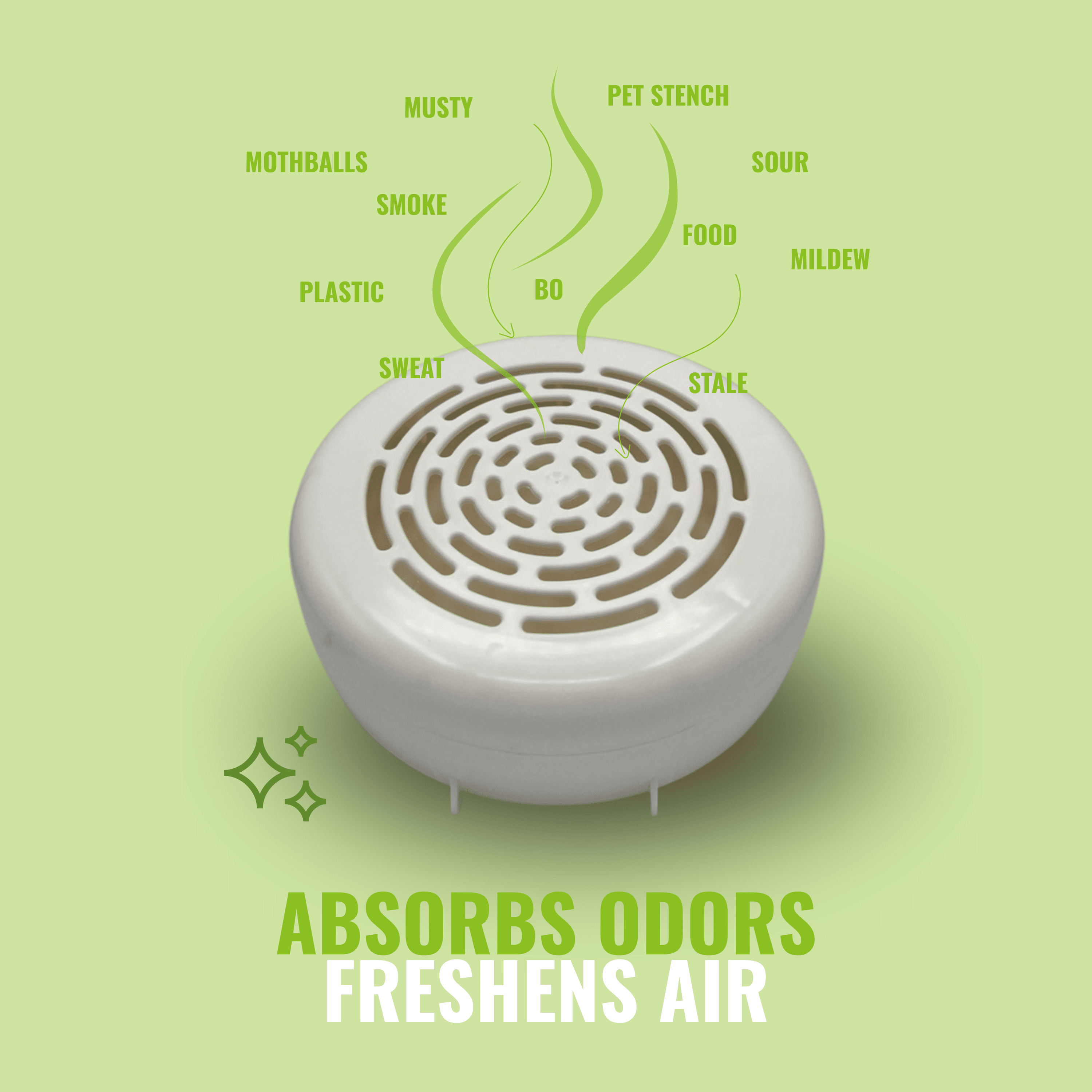 Citrus Magic For Closets Odor Absorbing Solid Air Freshener, Outdoor Fresh, 8-Ounce, Pack of 3