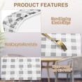 thumbnail image 3 of Picnic Table Cloth, 78"x35" Rectangle Vinyl Plaid Fitted Tablecloths Waterproof Flannel Backed Table Covers for Dining Camping Outdoor, Grey/White, 3 of 6