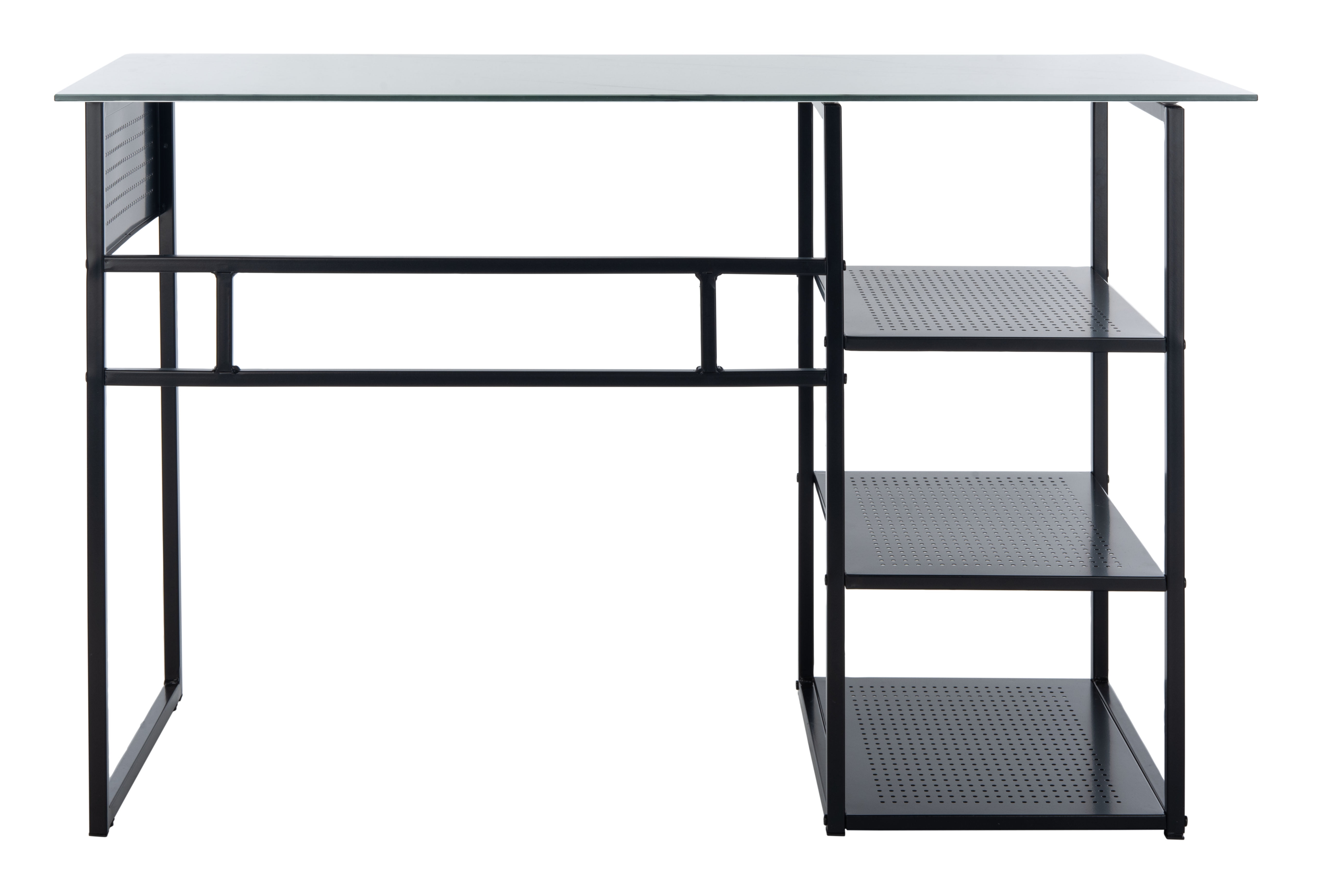 SAFAVIEH xyla White Marble Glass/Black Writing Desk UK | Ubuy