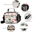 thumbnail image 3 of FORMRS Student Lunch Bag Insulated Reusable Cooler Box with Zipper Pockets, White Christmas Cups, 3 of 9
