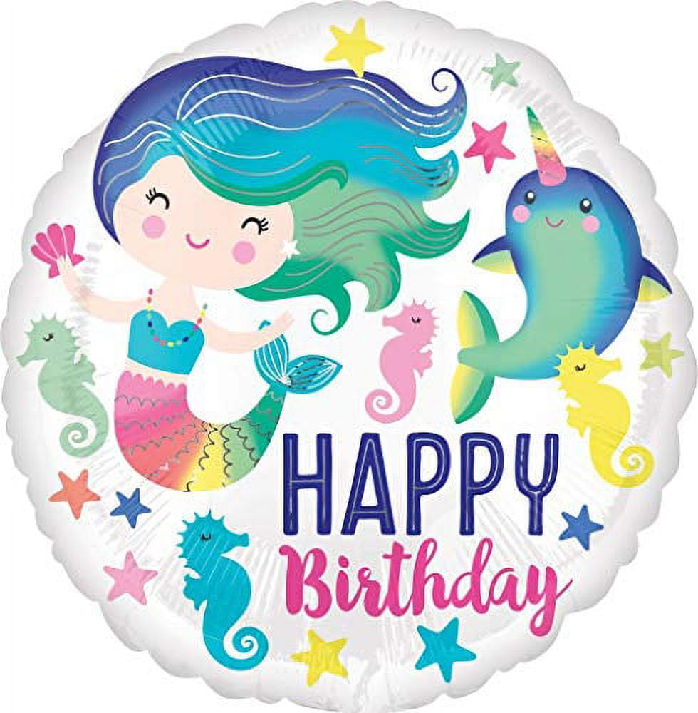 Mayflower Products Narwhal Party Supplies Lovely Mermaid Birthday Balloon Bouquet Decorations