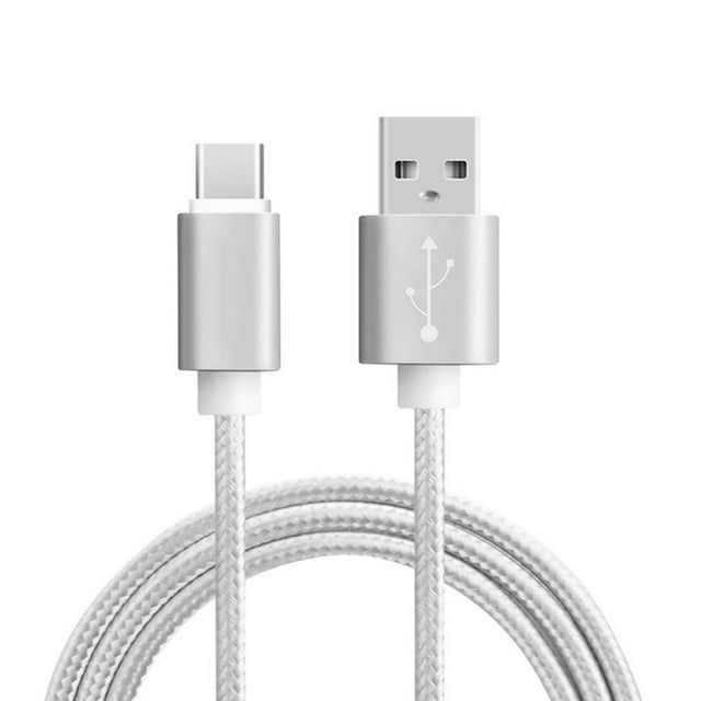 kurtrusly 2 Meters Type-C Nylon Data Cable Universal Woven Braided Charging Line Replacement Charge Wire