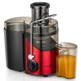 thumbnail image 1 of Extractor de jugo Juilist exprimidor de boca ancha 3 pulgadas 400 W rojo brillante, 1 of 5