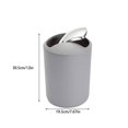 thumbnail image 2 of Cateissary Cubo de basura Cubo de basura Dispensador de cubo de basura Suministros de baño Multipropósito A prueba de golpes Hotel de estilo Suministros de limpieza para el hogar Gris, 2 of 6