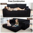 thumbnail image 4 of 71" Loveseat Sofa, Convertible Sleeper Sofa Bed with Pillows, Sofa in a Box, No Assembly, 2-in-1 Sofa, Modern Corduroy Sofa for Living Room, Bedroom, Apartment, Black, 4 of 7